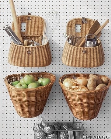 Use a pegboard to hang extra storage or utensils.