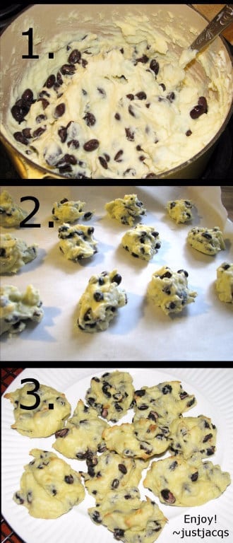 Make "chocolate chip cookies" out of mashed potatoes and black beans.