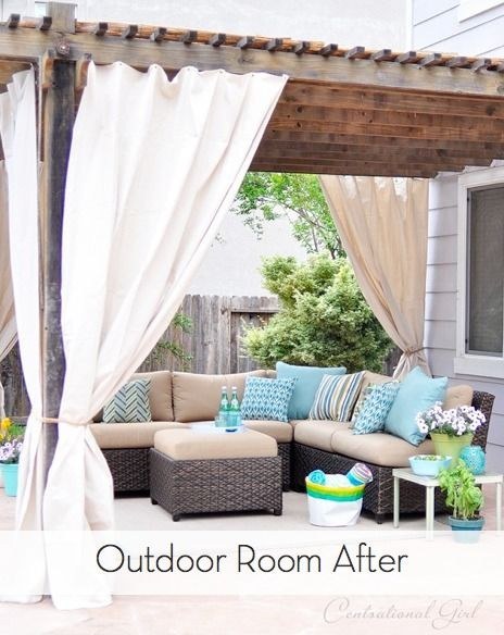 Add curtains to your deck or patio for a little privacy.