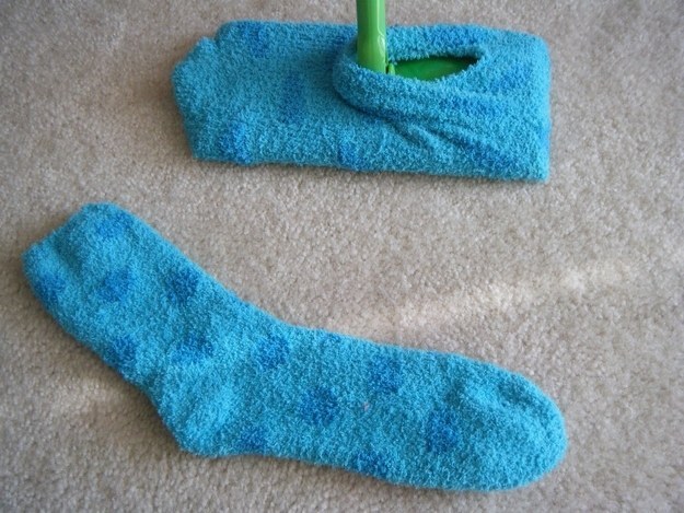 Walk around your house in â€œSwiffer Socksâ€ instead of dusting.