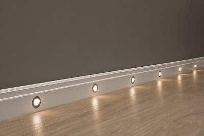 Add recessed hallway or basement lights are a much more polished alternative to night lights.