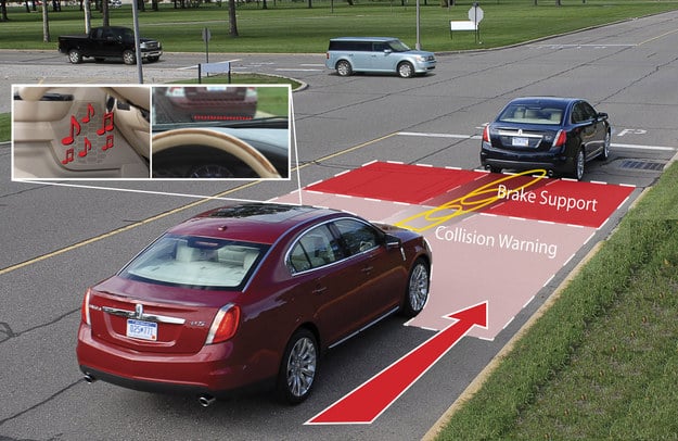 Car systems that alert you and automatically brake before a potential accident.