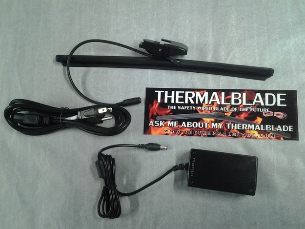 Heated wiper blades that melt ice and snow to keep everything clear.