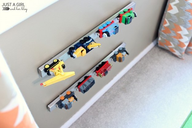Grundtal knife racks can be used to organize anything made with metal or magnets (like toy trains, for instance).