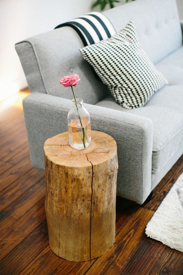 Introducing the newest, latest, greatest, coolest, everything-else-est home decor item: the tree stump.