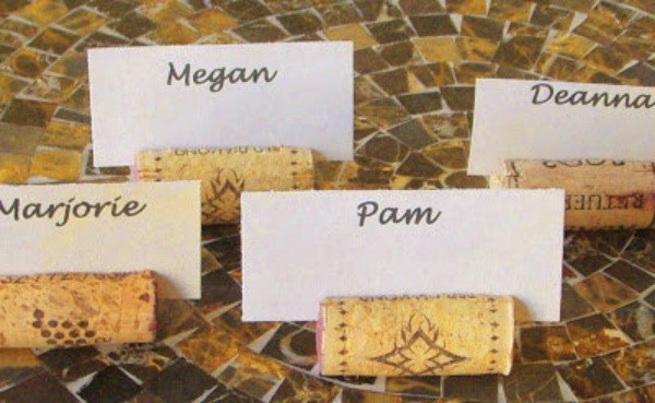 Wine Cork Place Card Holders