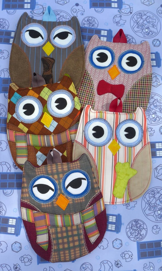 Doctor Who Owl Hot Pads $22/set of two