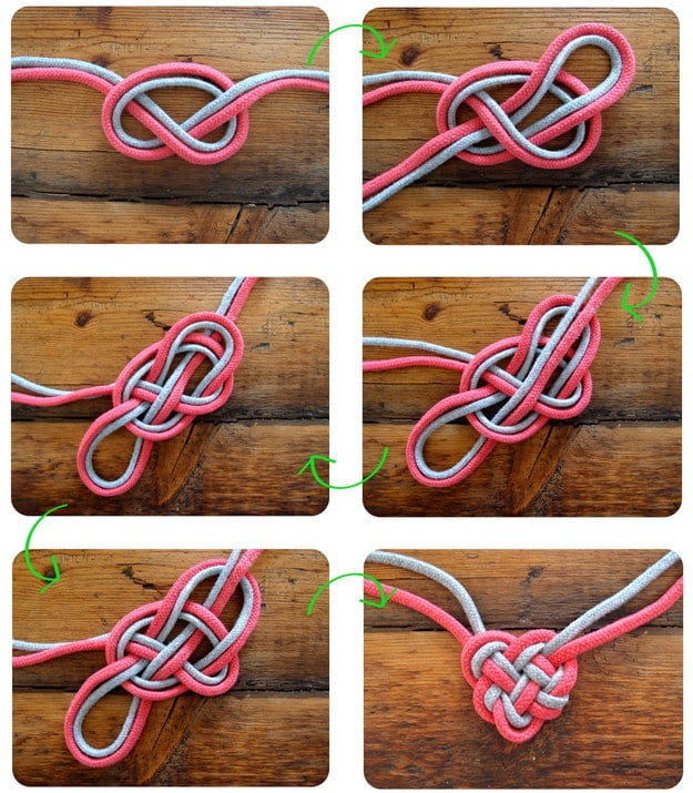 Make a pretty celtic heart knot.