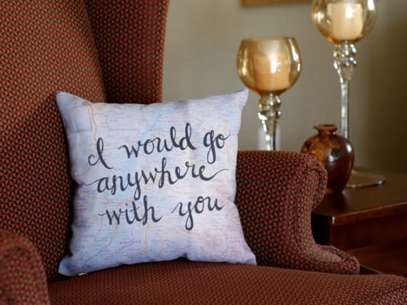 This Travel Quote Throw Pillow