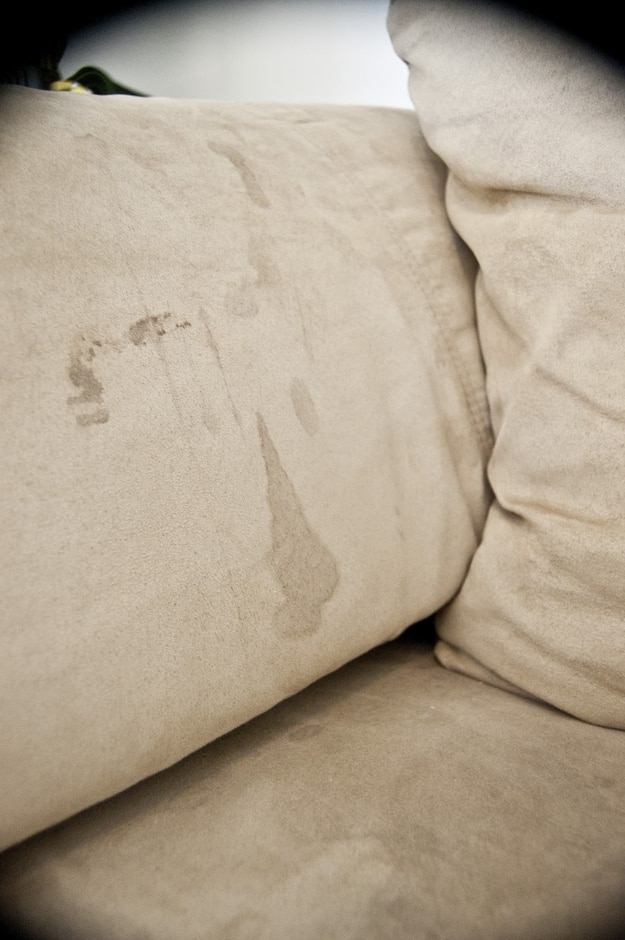1. Get stains out of your microfiber couch with rubbing alcohol.