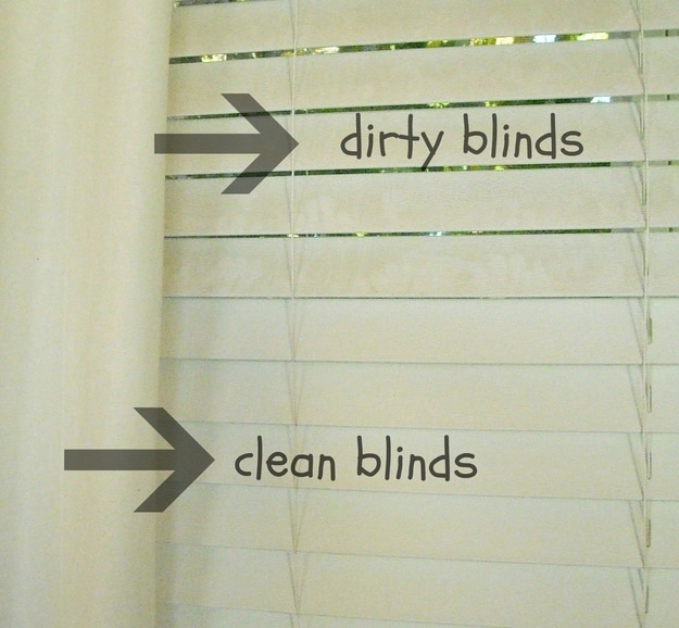 6. When a duster won&#39;t get all the grime off of your blinds, use some vinegar.