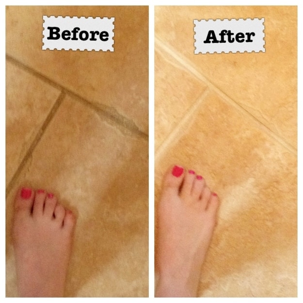 8. Use Resolve to clean your grout.