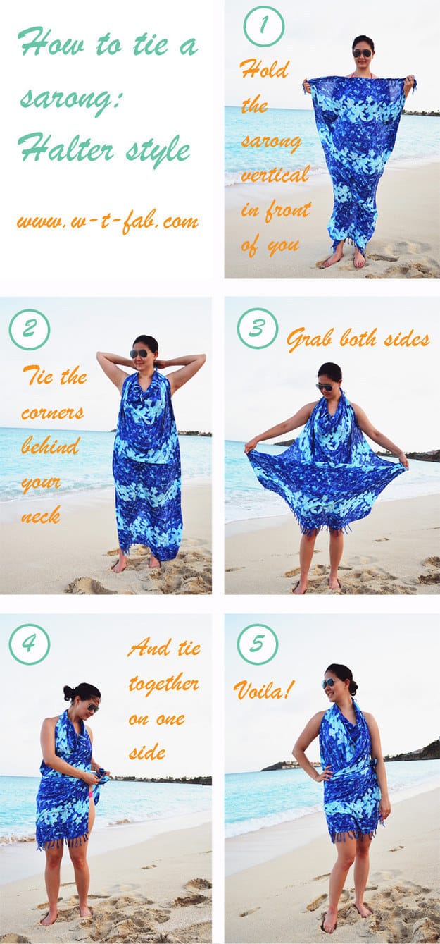 Learn how to tie an easy sarong for hot days at the beach.