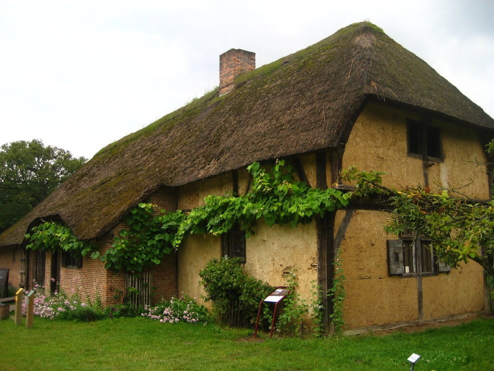 This Flemish Thatched cottage in Belgium.