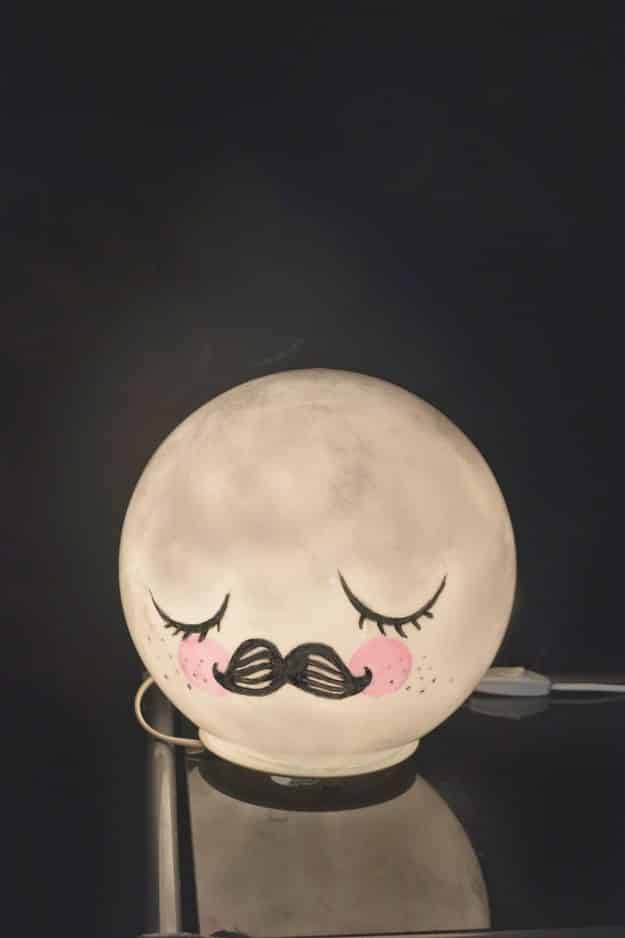With a bit of paint, a Fado table lamp becomes a merry moon nightlight.