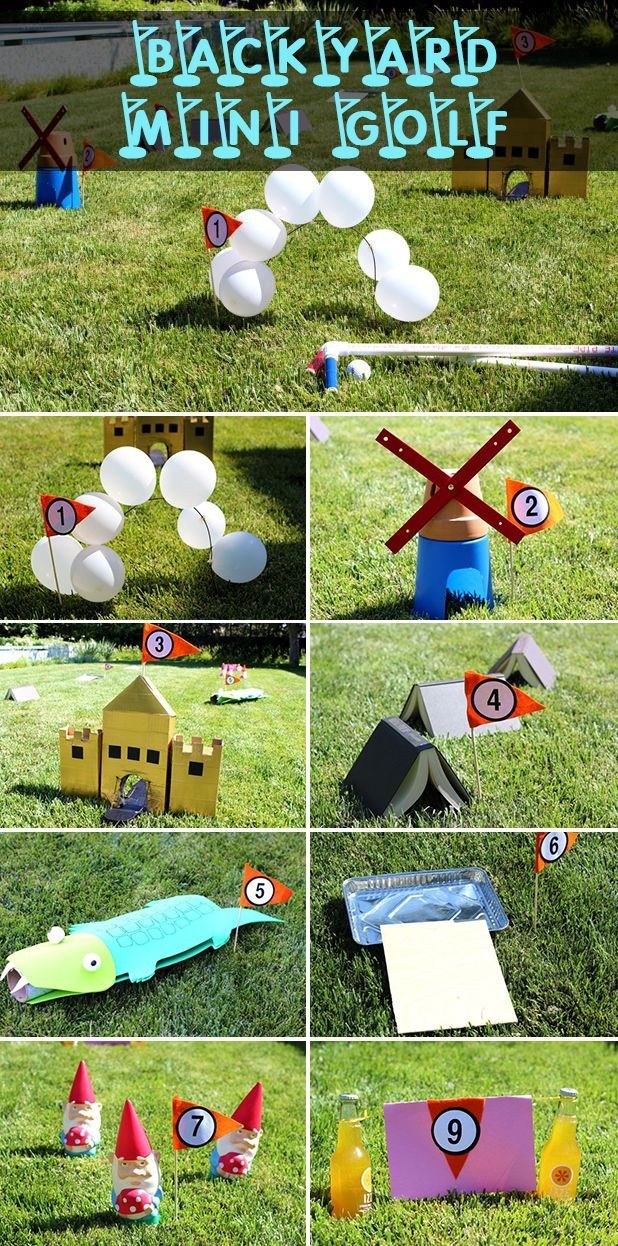 Create your own mini golf course.