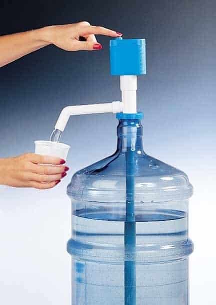 This cordless water pump eliminates the need to rent a bulky dispenser.