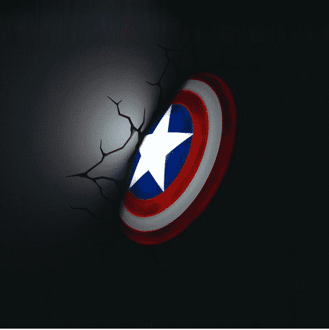 Get this incredible Captain America shield nightlight.