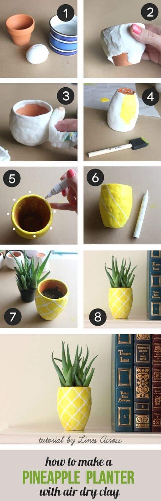 Give your tiny plant friends the pineapple planter they deserve.