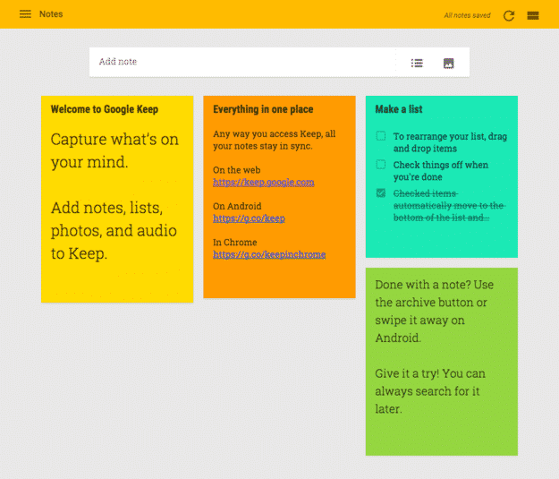 Jot down quick notes at keep.google.com. Through the Chrome extension, you can easily access these notes offline.