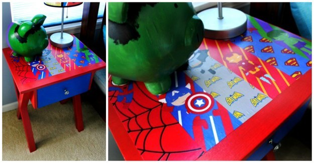 DIY a superhero side table.