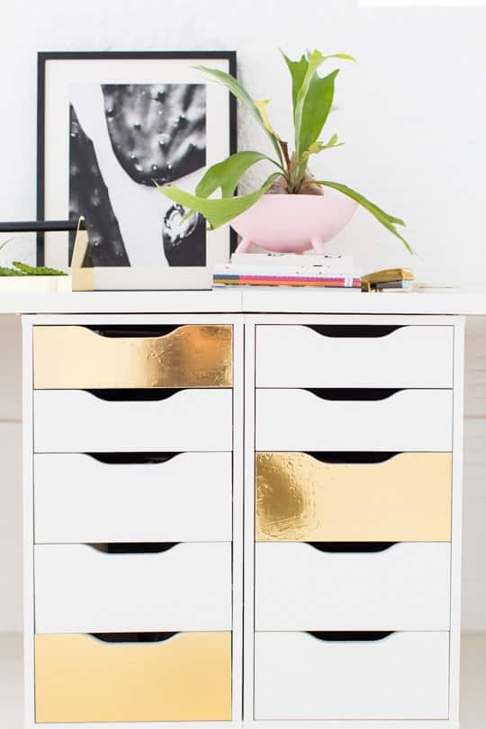 Glitz up an Alex unit with some metallic drawer fronts.
