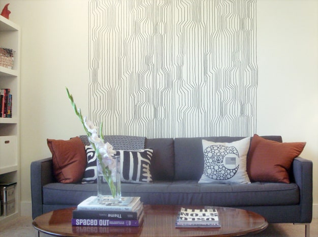 Learn how to make this Marimekko-inspired wallpaper transfer.