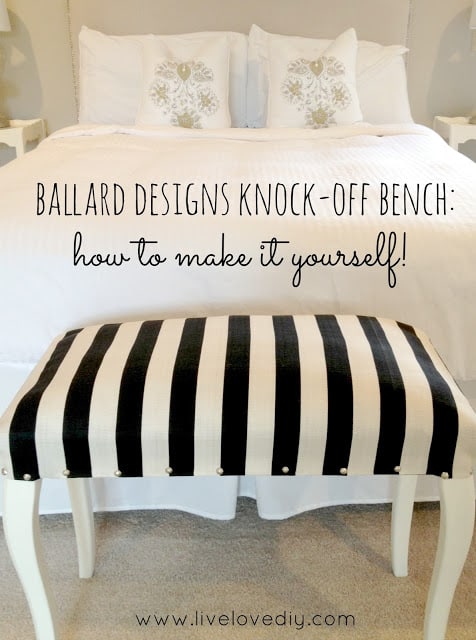 Make your own version of this classy bench.