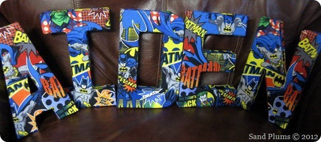 DIY your kid's name in superhero letters.