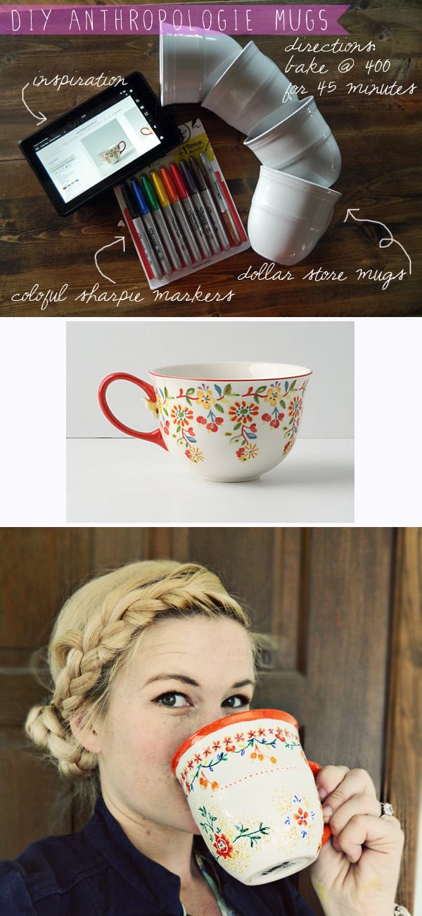 If you&#39;re artistically inclined, make your own version of this Anthropologie mug.