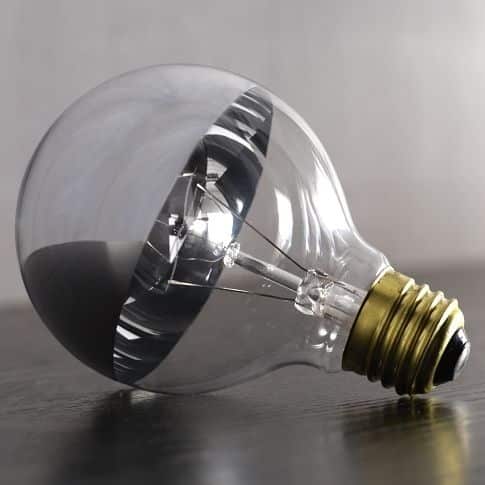These chrome light bulbs are a must for any exposed-bulb light fixture.