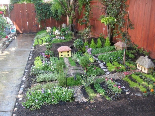 Make a "wee village" garden.