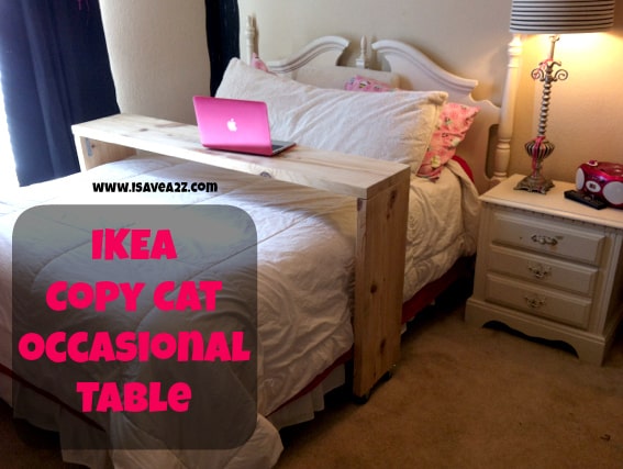 This copycat IKEA console table means unlimited future breakfasts in bed.