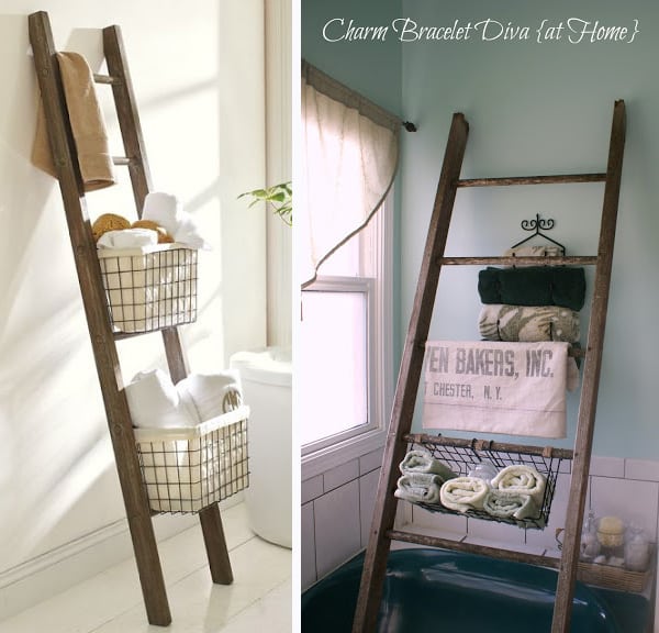This Pottery Barn storage ladder costs $279.