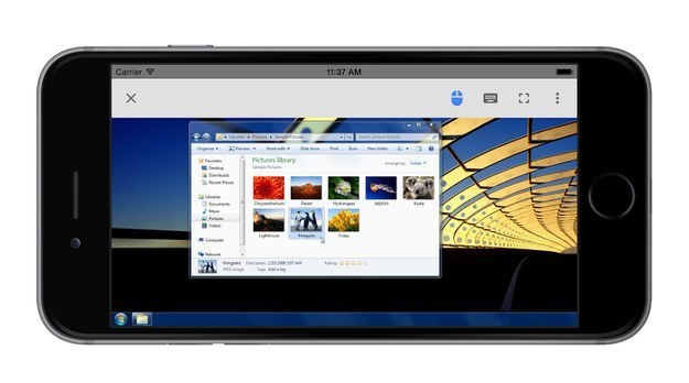 Access your computer or someone else's through your phone with the Chrome Remote Desktop app.