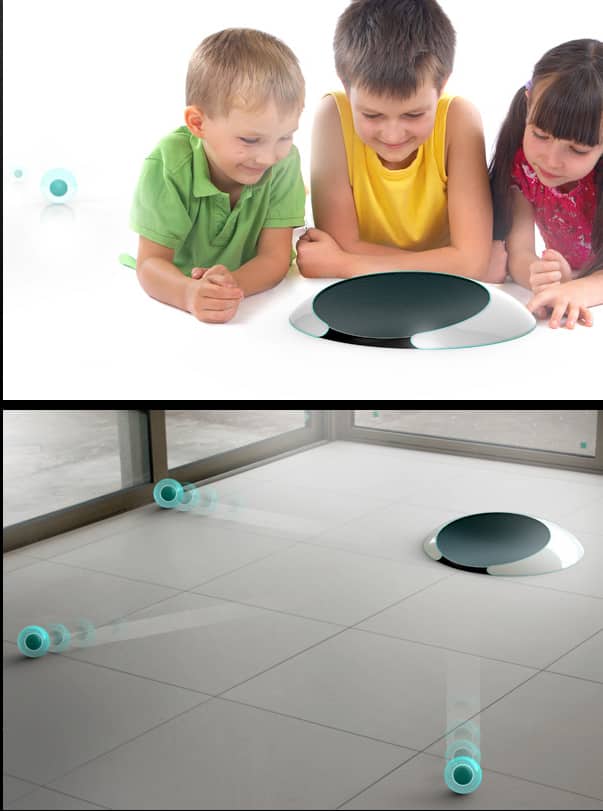 Roomba 2.0: "jell" balls that disperse and do the cleaning for you.