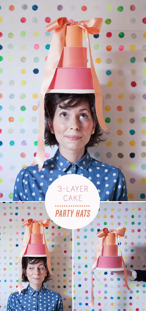 Ensure your birthday girl is the tallest person in the room with this 3-layer cake hat.