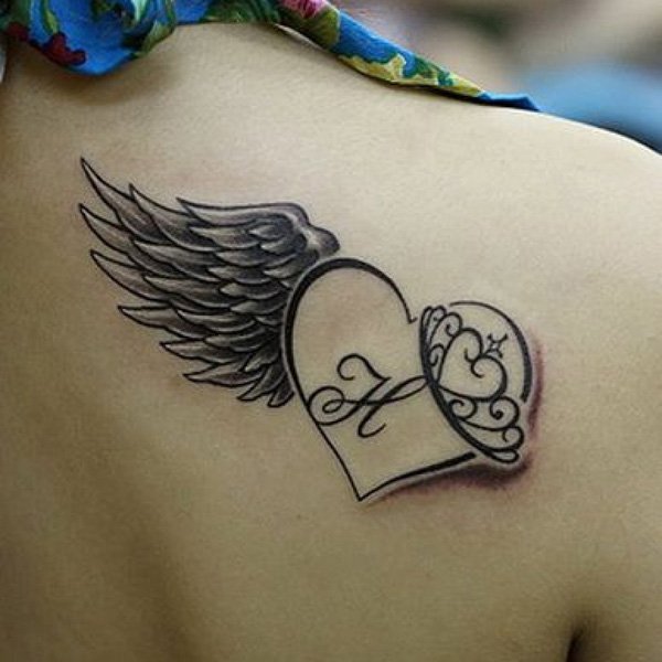 Wing and heart tattoo - 35 Breathtaking Wings Tattoo Designs | Art and Design 