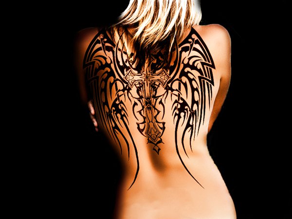 Angel cross wings tattoo - 35 Breathtaking Wings Tattoo Designs | Art and Design 