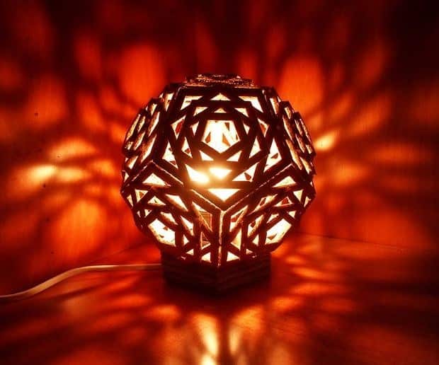 Geometric Cardboard Lamp