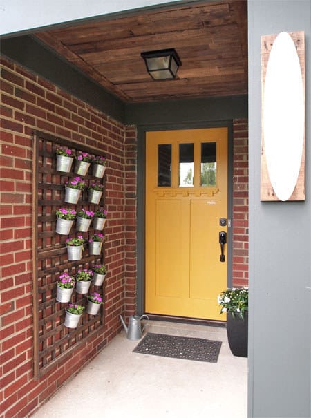 For a small porch, try a vertical planter.