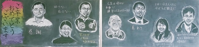 <p>Nine students from the Sasebo Nishi High School in the Nagasaki Prefecture decided to celebrate their teachers in their design. These portraits of favorite teachers, combined with special messages, are a direct expression of gratitude.</p>