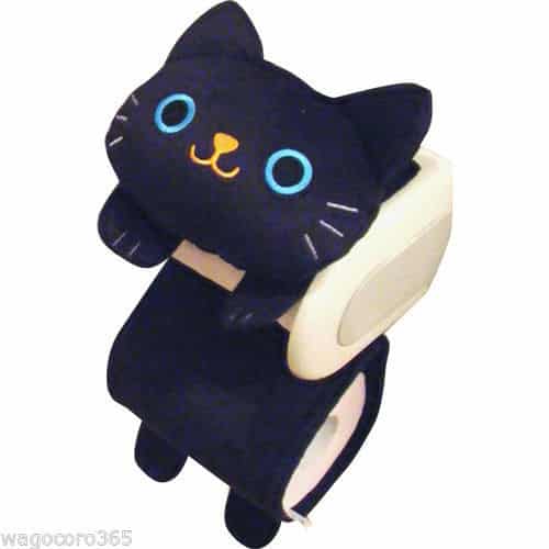 Buy a cute toilet paper cover to keep your cat from unraveling it.