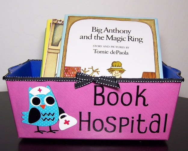 Turn a tub into a "book hospital."