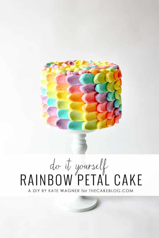 It may look fancy, but you only need some ziploc bags and a spoon to decorate this gorgeous petal cake.