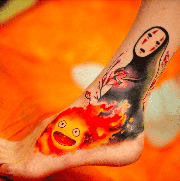 This fiery fusion between Calcifer and No-Face.