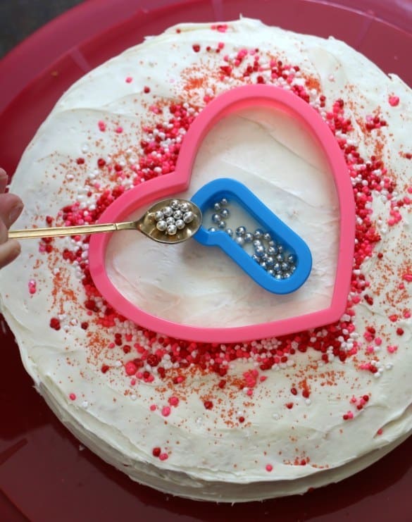 Use cookie cutters to decorate neatly with sprinkles.