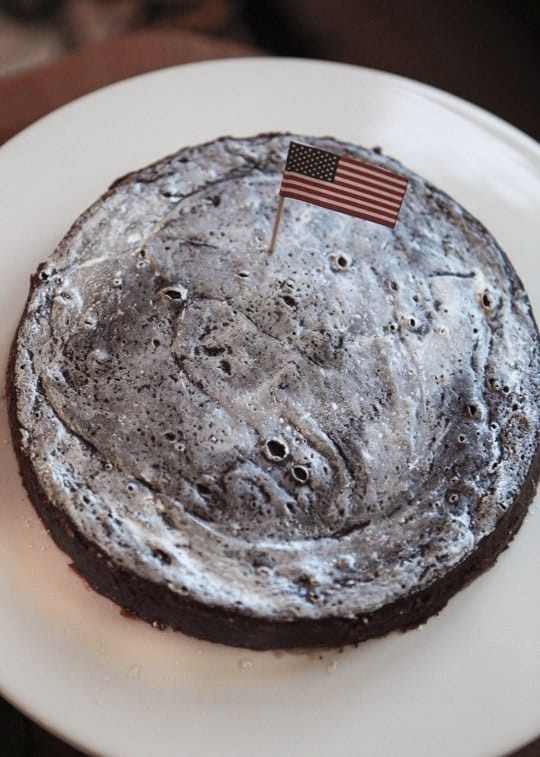 Surprise a wannabe astronaut with a cake that looks like the moon.