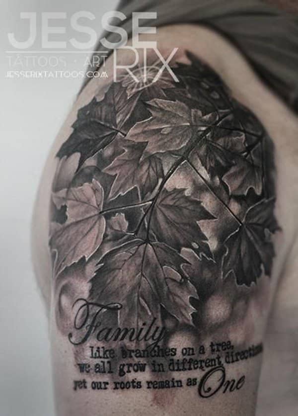 Fall Leaves Temporary Tattoo — Pickazona