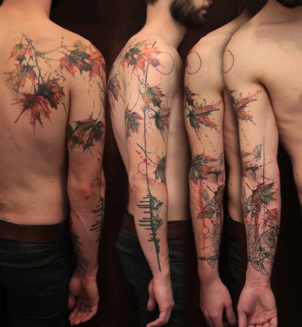 Autumn Season Name Tattoo Designs - Tattoos with Names